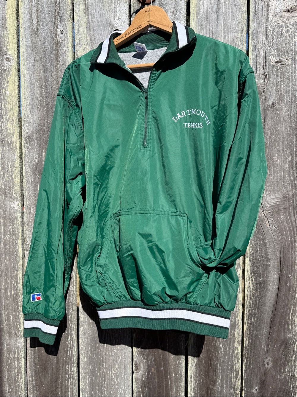 Vintage Dartmouth Tennis 1/4 Zip Windbreaker by Russell Athletic USA